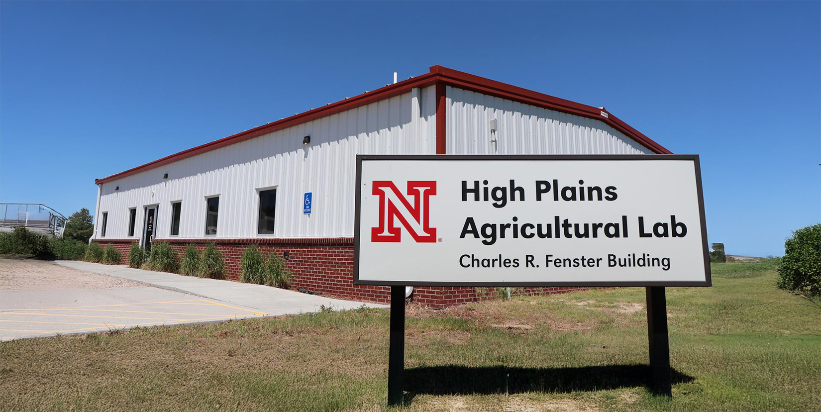 high plains ag lab building with sign