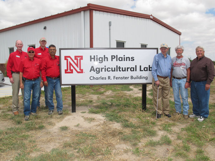 a group of people in front of High Plains Ag Lab new building 