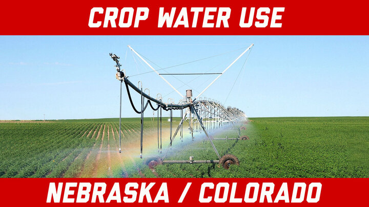 crop water use pivot and rainbow