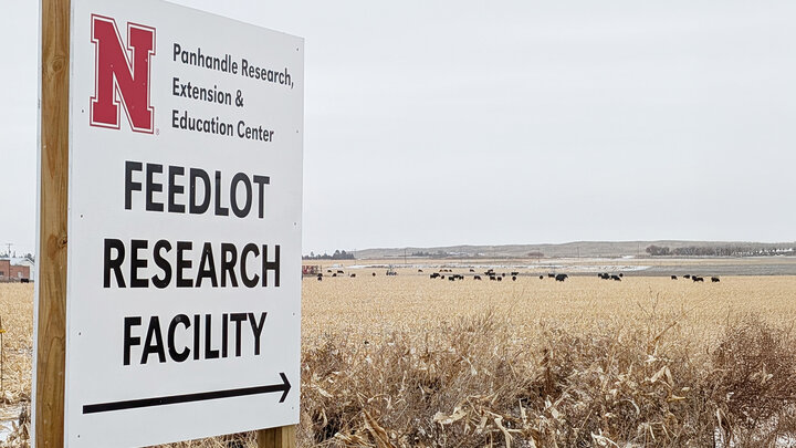 signage for feedlot at PREEC